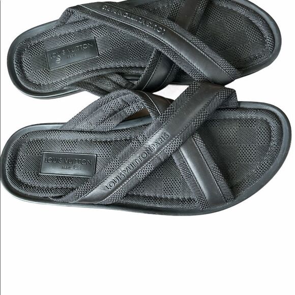 Louis Vuitton Black Damier‎ Thong Sandals main image 5